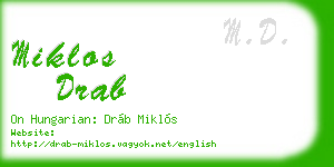 miklos drab business card